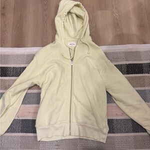 Wilfred Cream Zip-Up Hoodie